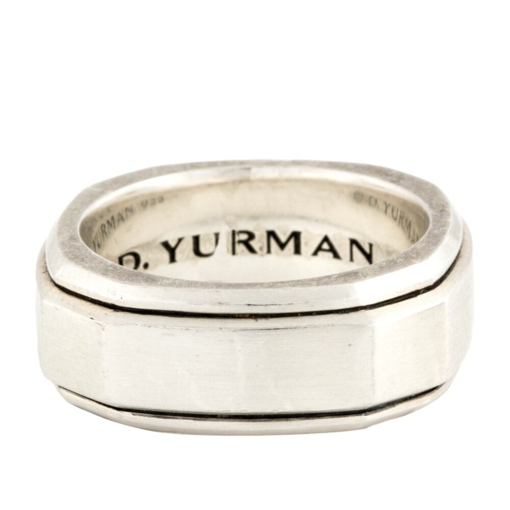 DAVID YURMANSTERLING SILVER 925 DECO BAND RING - Picture 1 of 8